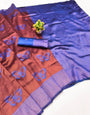 Bucolic Maroon Pure Zari Weaving Banarasi Silk Saree With Profuse Blouse Piece