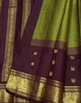 Evocative Green Soft Silk Saree With Lovely Blouse Piece