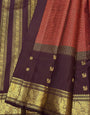 Eclat Orange Soft Silk Saree With Verdant Blouse Piece