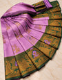 Charismatic Pink Pure Banarasi Silk Saree With Piquant Blouse Piece