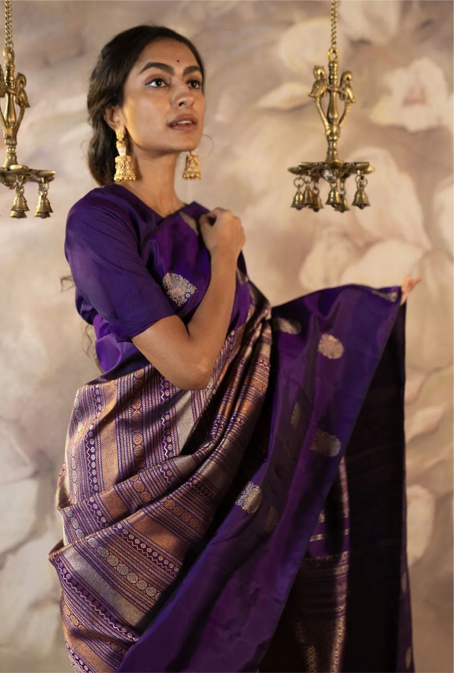 Serendipity Purple Soft Silk Saree With Surpassing Blouse Piece