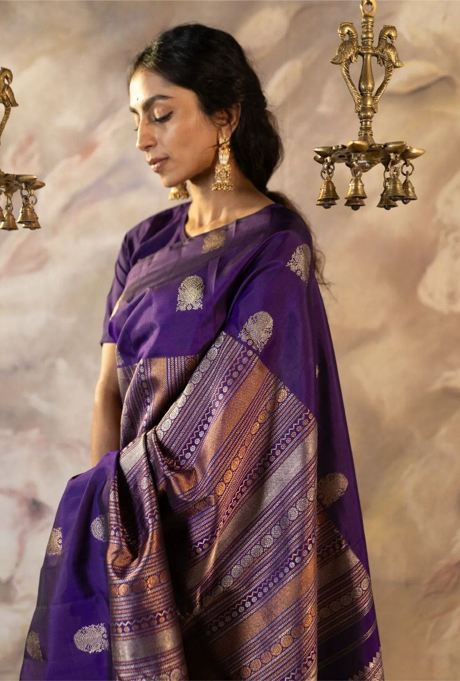 Serendipity Purple Soft Silk Saree With Surpassing Blouse Piece