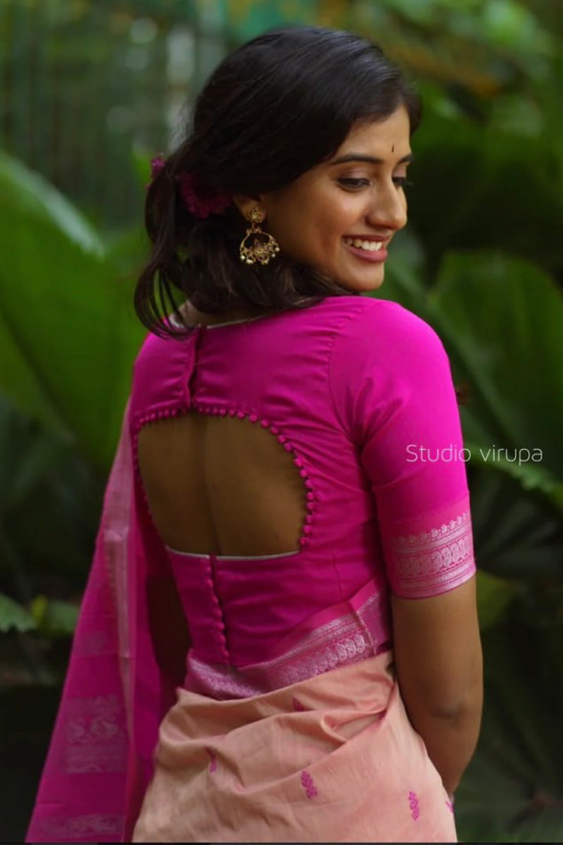 Redolent Pink Soft Silk Saree With Prettiest Blouse Piece