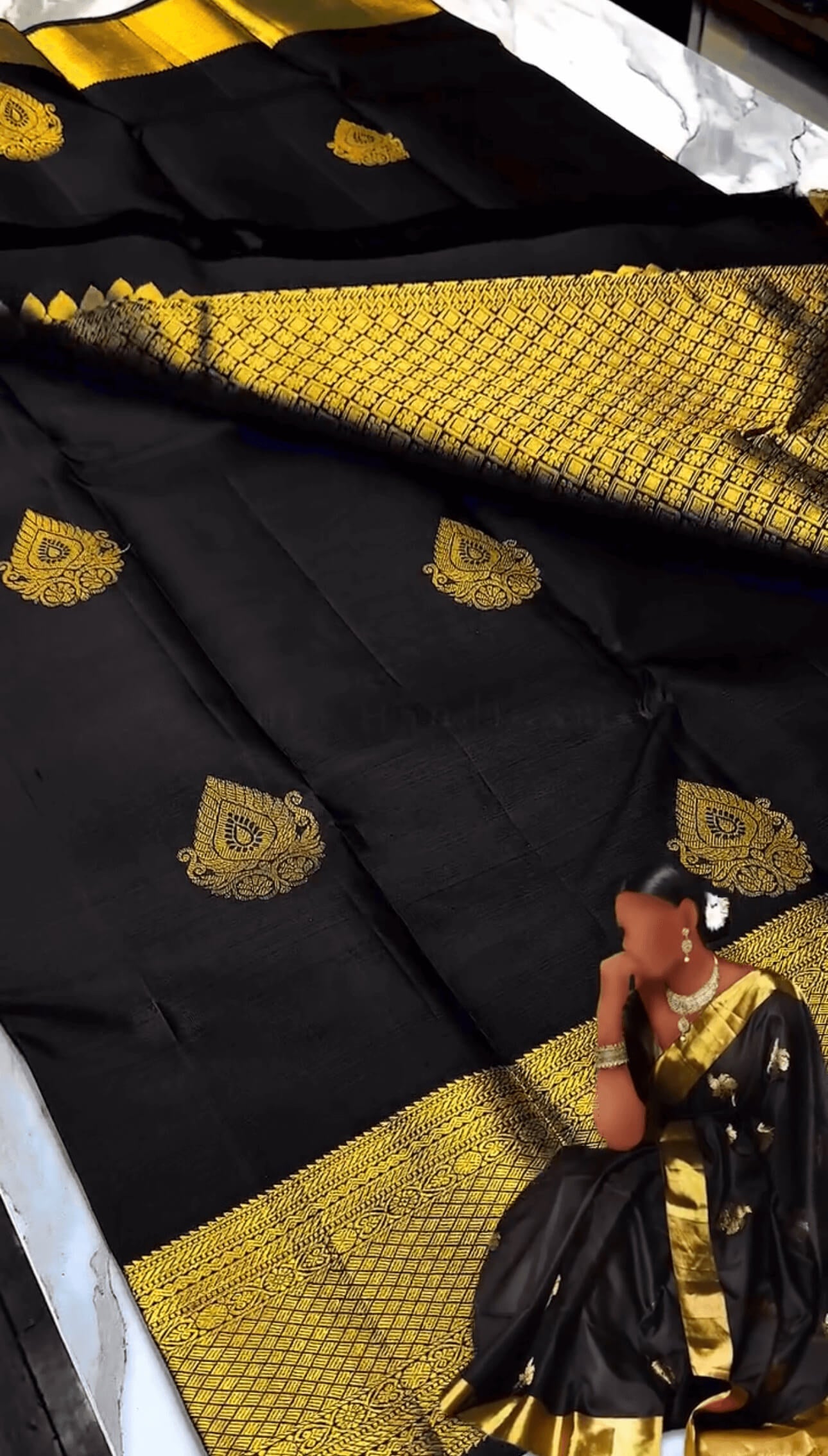 Pleasurable Black Soft Banarasi Silk Saree With Mellifluous Blouse Piece