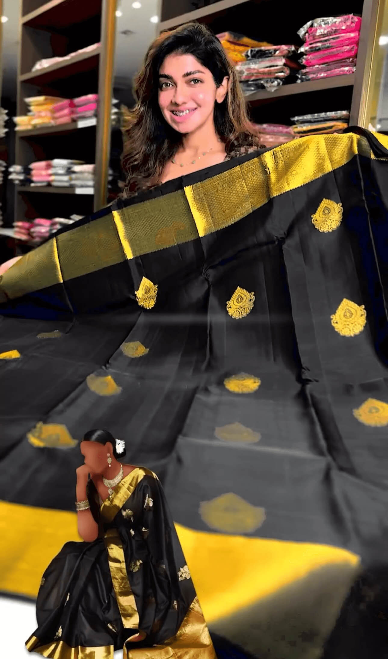 Pleasurable Black Soft Banarasi Silk Saree With Mellifluous Blouse Piece