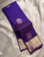 Ratatouille Royal Blue Soft Banarasi Silk Saree With Radiant Blouse Piece