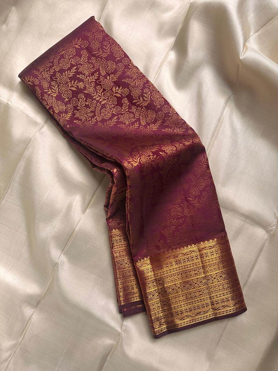 Rhapsody Purple Soft Banarasi Silk Saree With Ravishing Blouse Piece