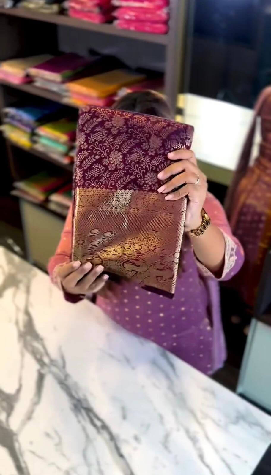 Deserving Purple Soft Banarasi Silk Saree With Allure Blouse Piece