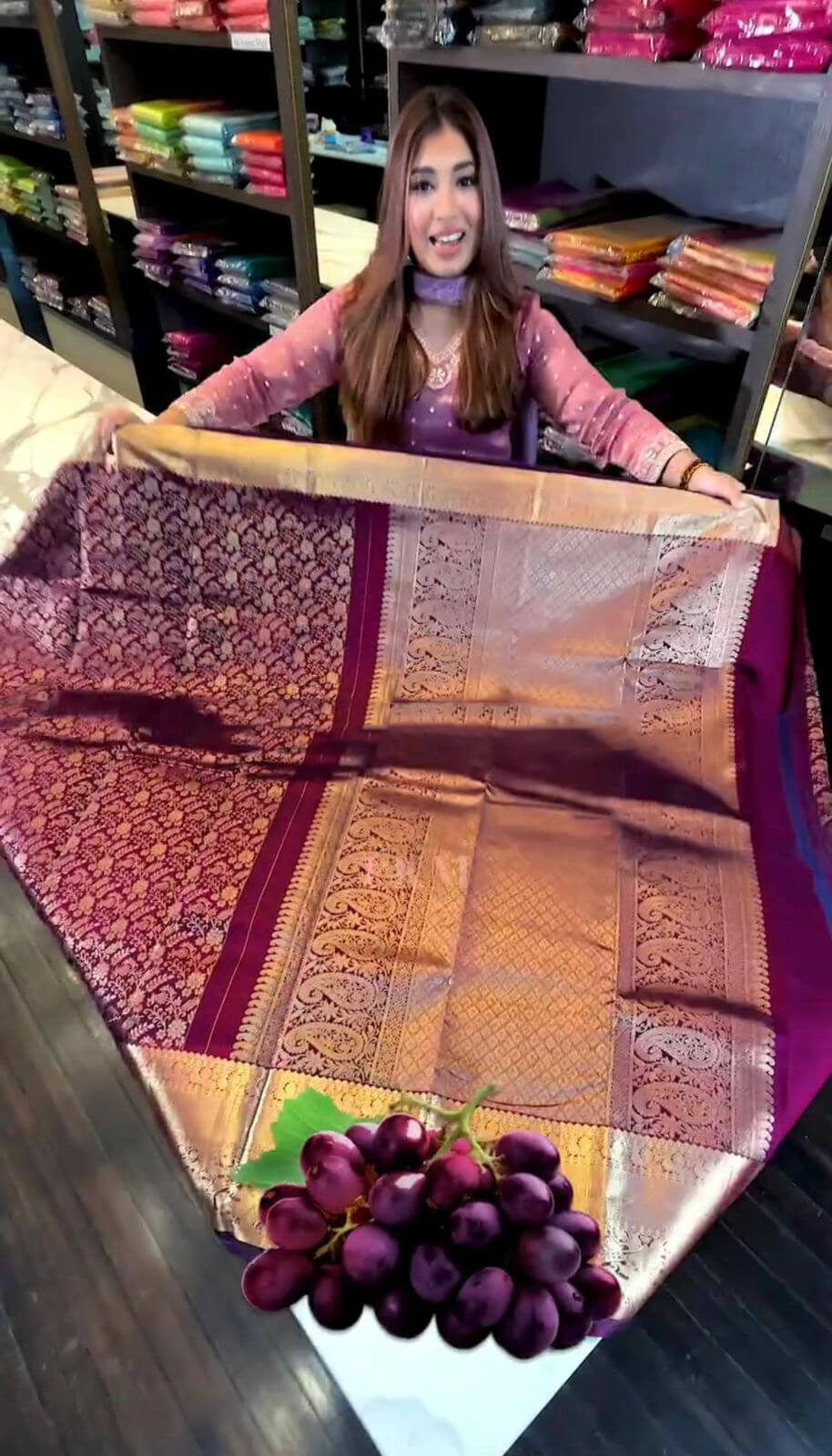 Deserving Purple Soft Banarasi Silk Saree With Allure Blouse Piece