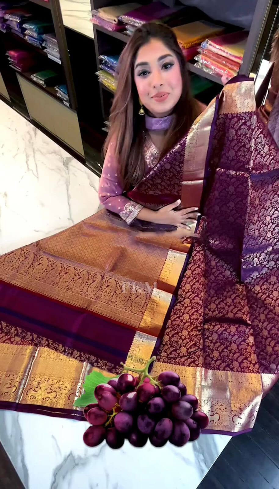 Deserving Purple Soft Banarasi Silk Saree With Allure Blouse Piece