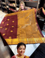 Exceptional Maroon Soft Banarasi Silk Saree With Enthralling Blouse Piece