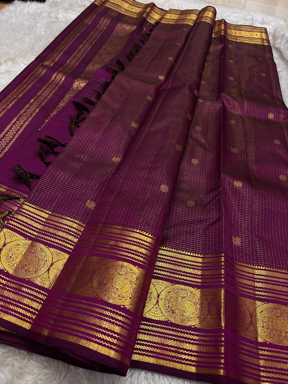 Prettiest Wine Soft Banarasi Silk Saree With Jubilant Blouse Piece