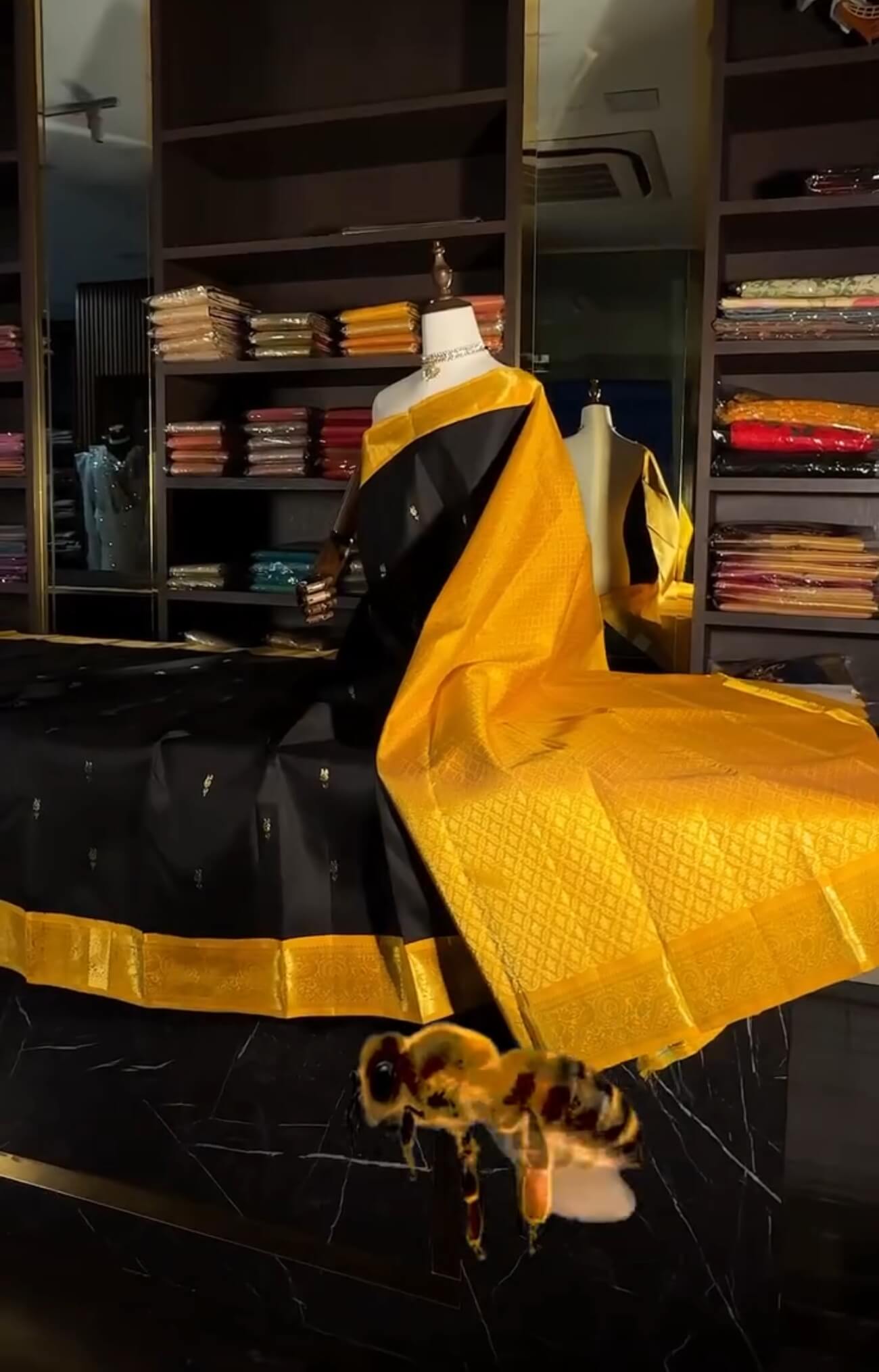 Felicitous Black Soft Banarasi Silk Saree With Engaging Blouse Piece