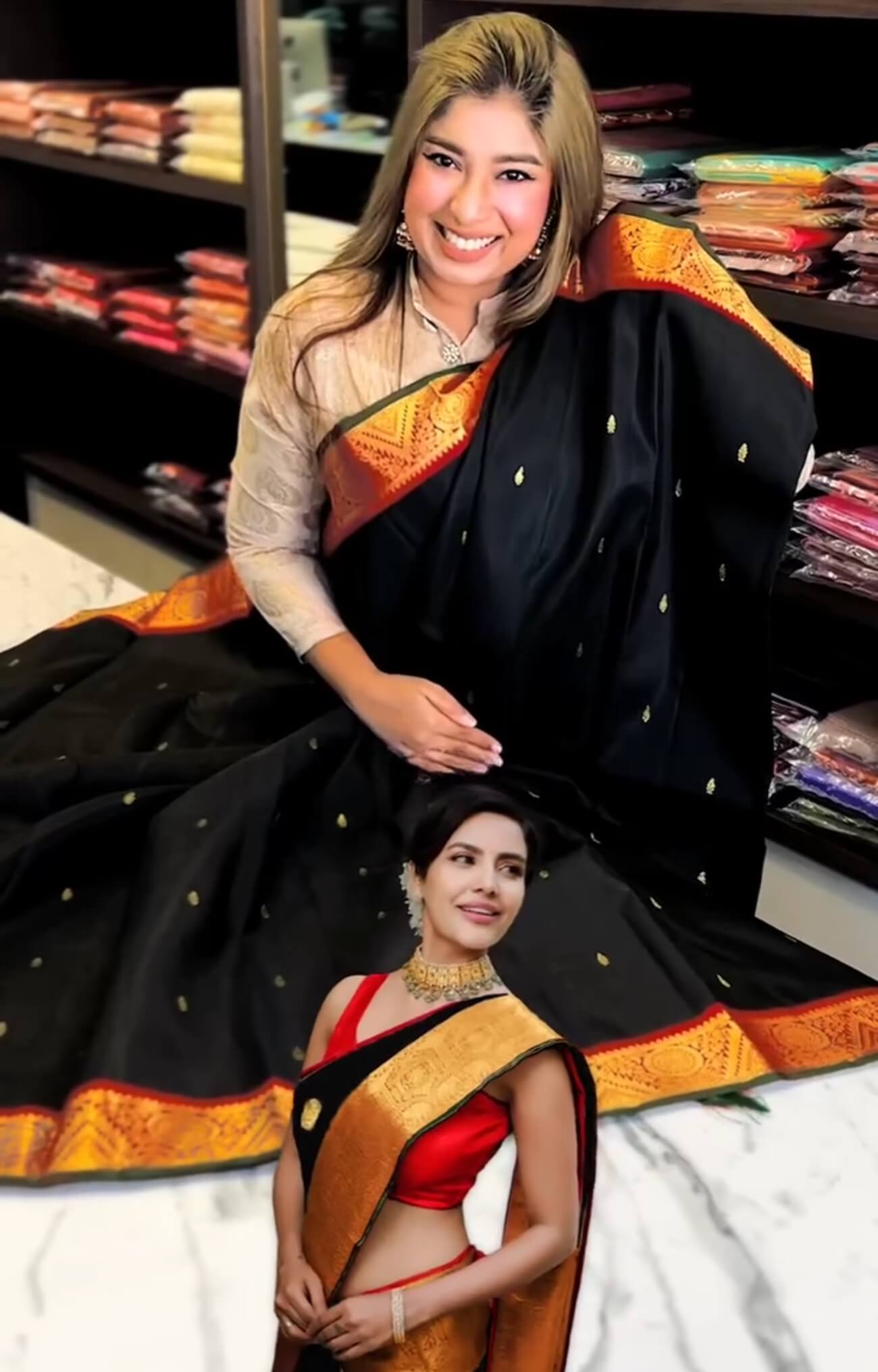 Supernal Black Soft Banarasi Silk Saree With Staring  Blouse Piece
