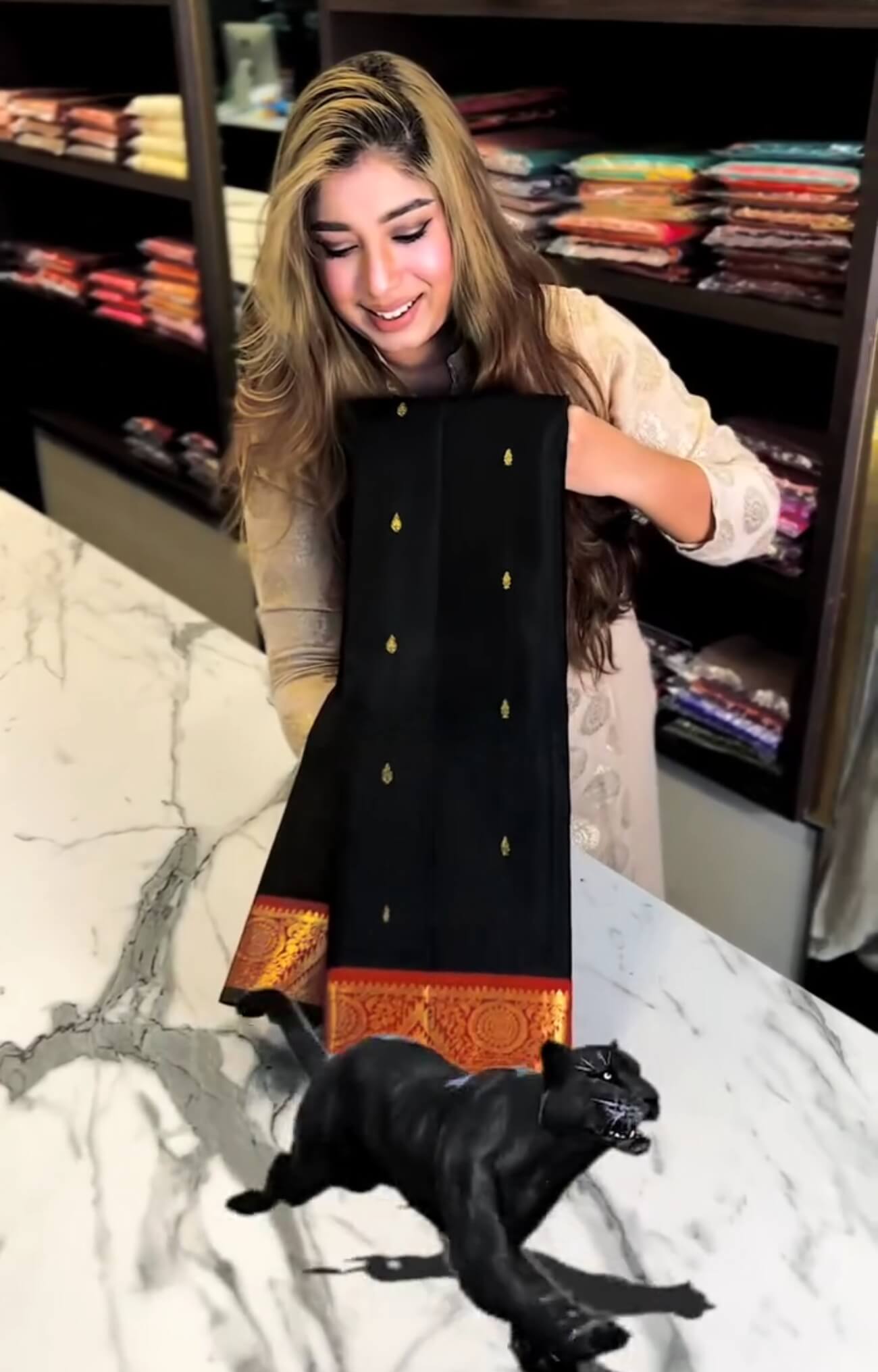 Supernal Black Soft Banarasi Silk Saree With Staring  Blouse Piece