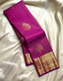 Breathtaking Magenta Soft Banarasi Silk Saree With Divine Blouse Piece