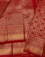 Amazing Red Pure Banarasi Silk Saree With Admirable Blouse Piece