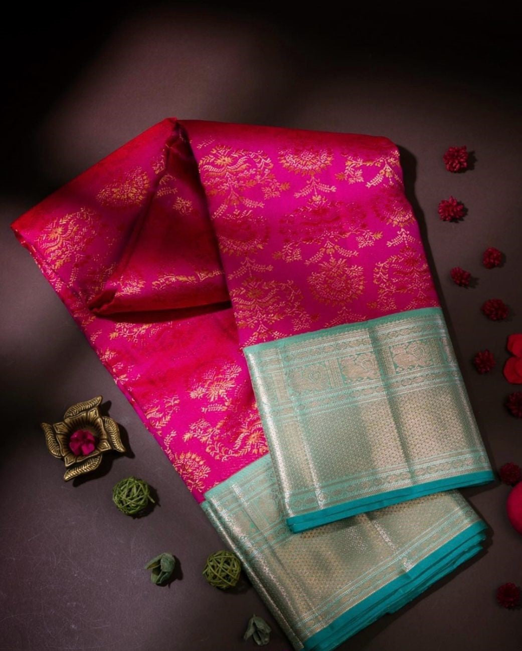 Fugacious Dark Pink Soft Silk Saree With Aplomb Blouse Piece