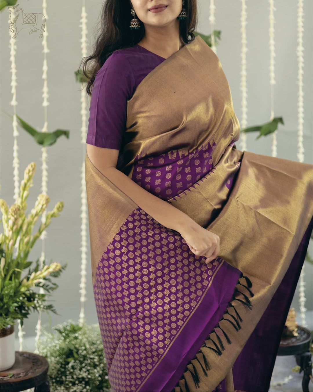 Attractive Purple Soft Silk Saree With Sophisticated Blouse Piece