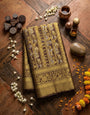 Magnetic Brown Pure Banarasi Silk Saree With Excellent Blouse Piece