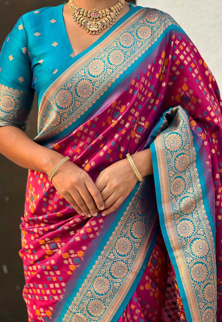 Confounding Wine Soft Silk Saree With Proficient Blouse Piece