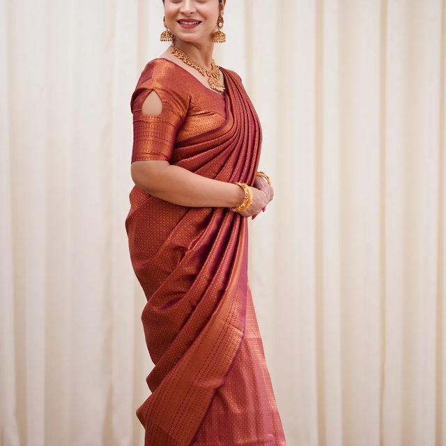 Propinquity Maroon Soft Banarasi Silk Saree With Wonderful Blouse Piece