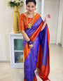 Effulgent Royal Blue Soft Silk Saree With Improbable Blouse Piece