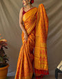 Fairytale Mustard Patola Silk Saree with Elision Blouse Piece