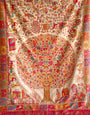 Redolent Beige Pashmina Saree With Prominent Blouse Piece