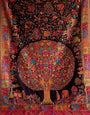 Dulcet Black Pashmina Saree With Bucolic Blouse Piece