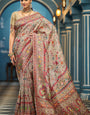 Scintilla Grey Pashmina Saree With Incredible Blouse Piece