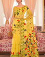 Excellent Yellow Cotton Silk Saree With Confounding Blouse Piece