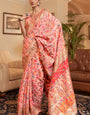 Ideal Baby Pink Pashmina saree With Resplendent Blouse Piece