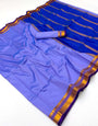 Snappy Lavender Soft Silk Saree With Ravishing Blouse Piece