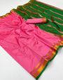 Nebula Light pink Soft Silk Saree With Sizzling Blouse Piece