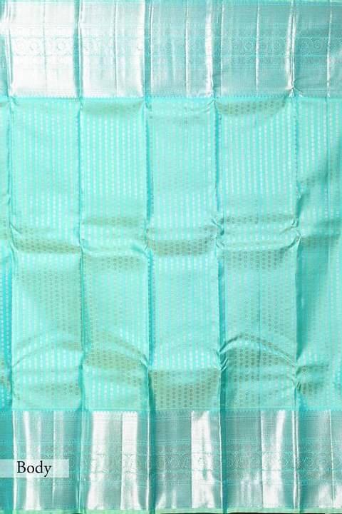 Winsome Firozi Soft Silk Saree With Dalliance Blouse Piece
