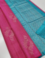 Quixotic Dark Pink Soft Silk Saree With Arresting Blouse Piece