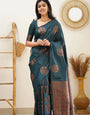 Allure Rama Soft Silk Saree With Dalliance Blouse Piece