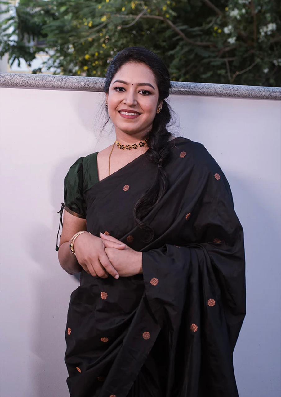 Brood Black Soft Silk Saree With Comely Blouse Piece