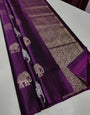 Alluring Purple Soft Silk Saree With Charming Blouse Piece