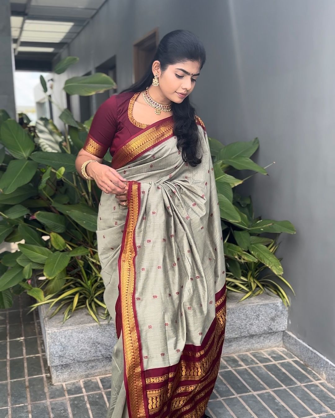 Allure Grey Soft Silk Saree With Unequalled Blouse Piece