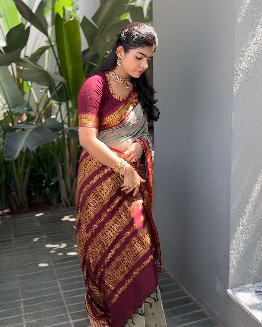 Allure Grey Soft Silk Saree With Unequalled Blouse Piece
