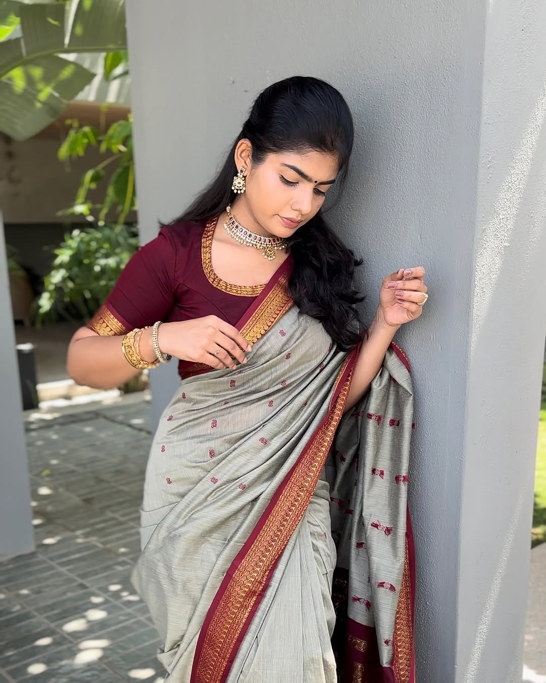 Allure Grey Soft Silk Saree With Unequalled Blouse Piece