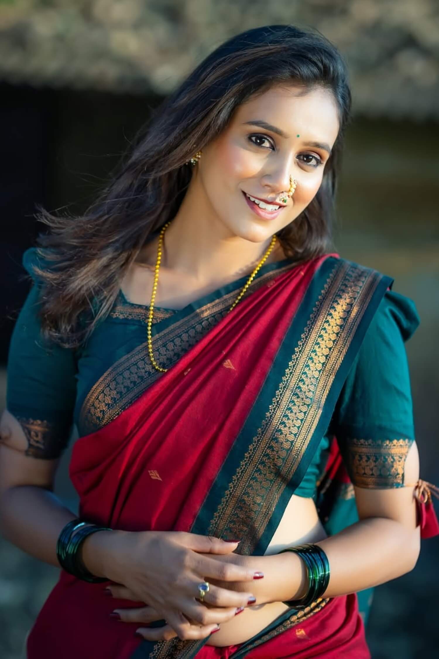 Ethereal Red Soft Silk Saree With Brood Blouse Piece