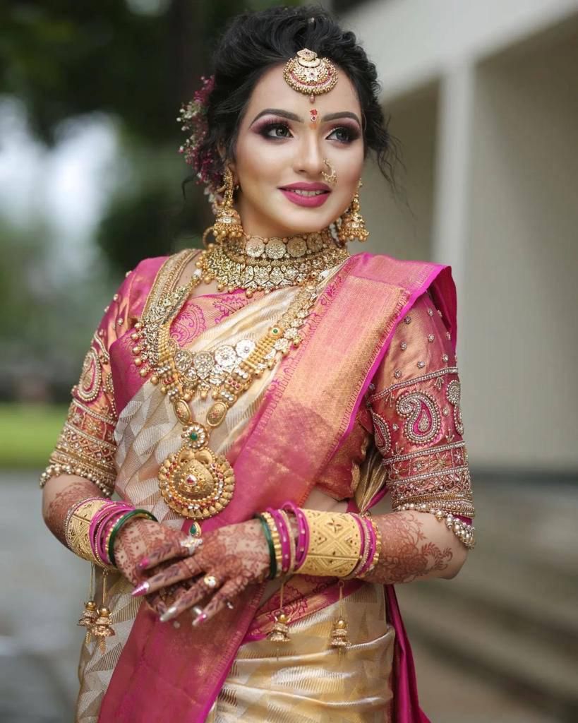 Majesty Beige Soft Silk Saree With Opulent Blouse Piece