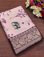Susurrous Lavender Soft Silk Saree With Quintessential Blouse Piece