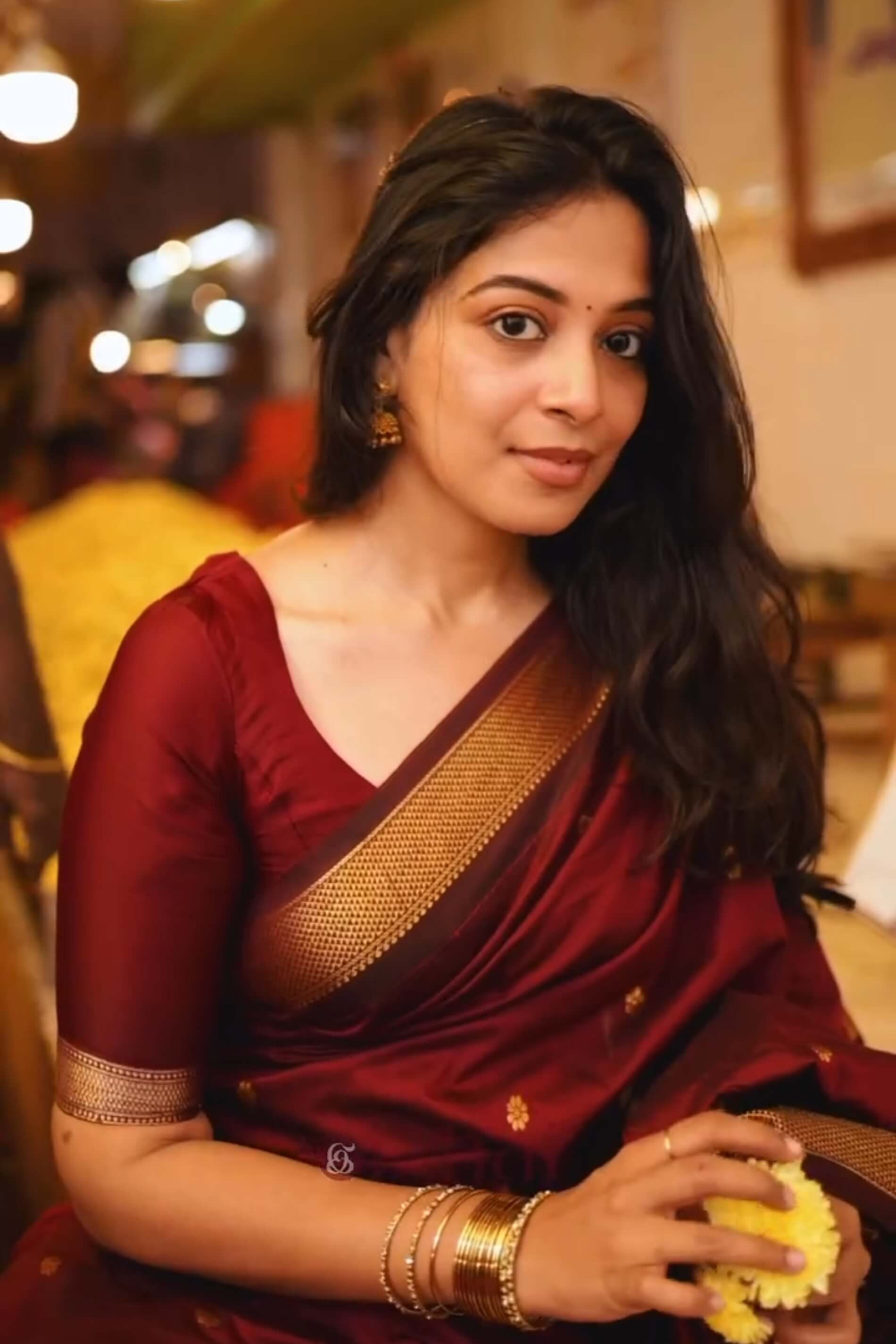 Desultory Maroon Soft Silk Saree With Glorious Blouse Piece