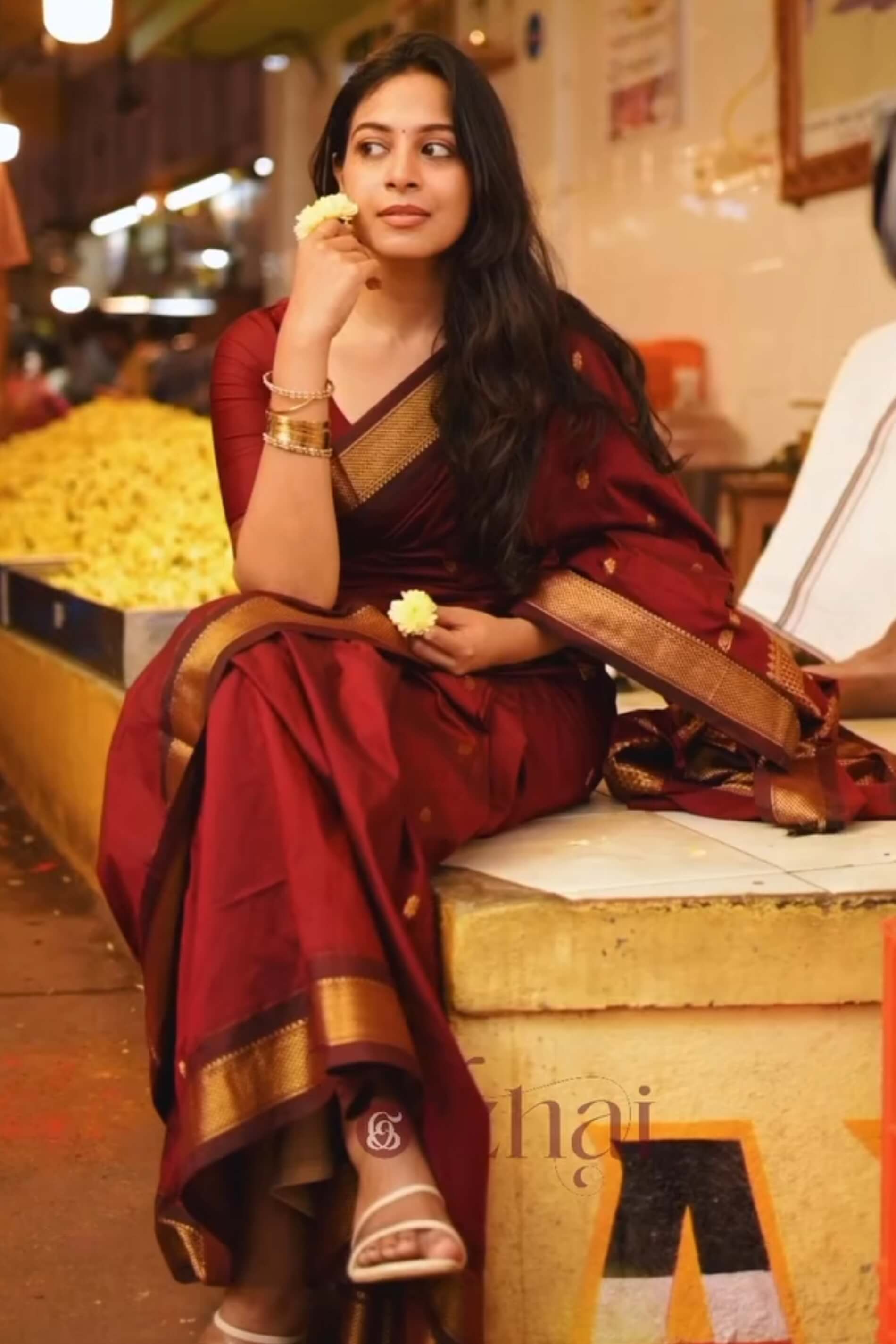 Desultory Maroon Soft Silk Saree With Glorious Blouse Piece