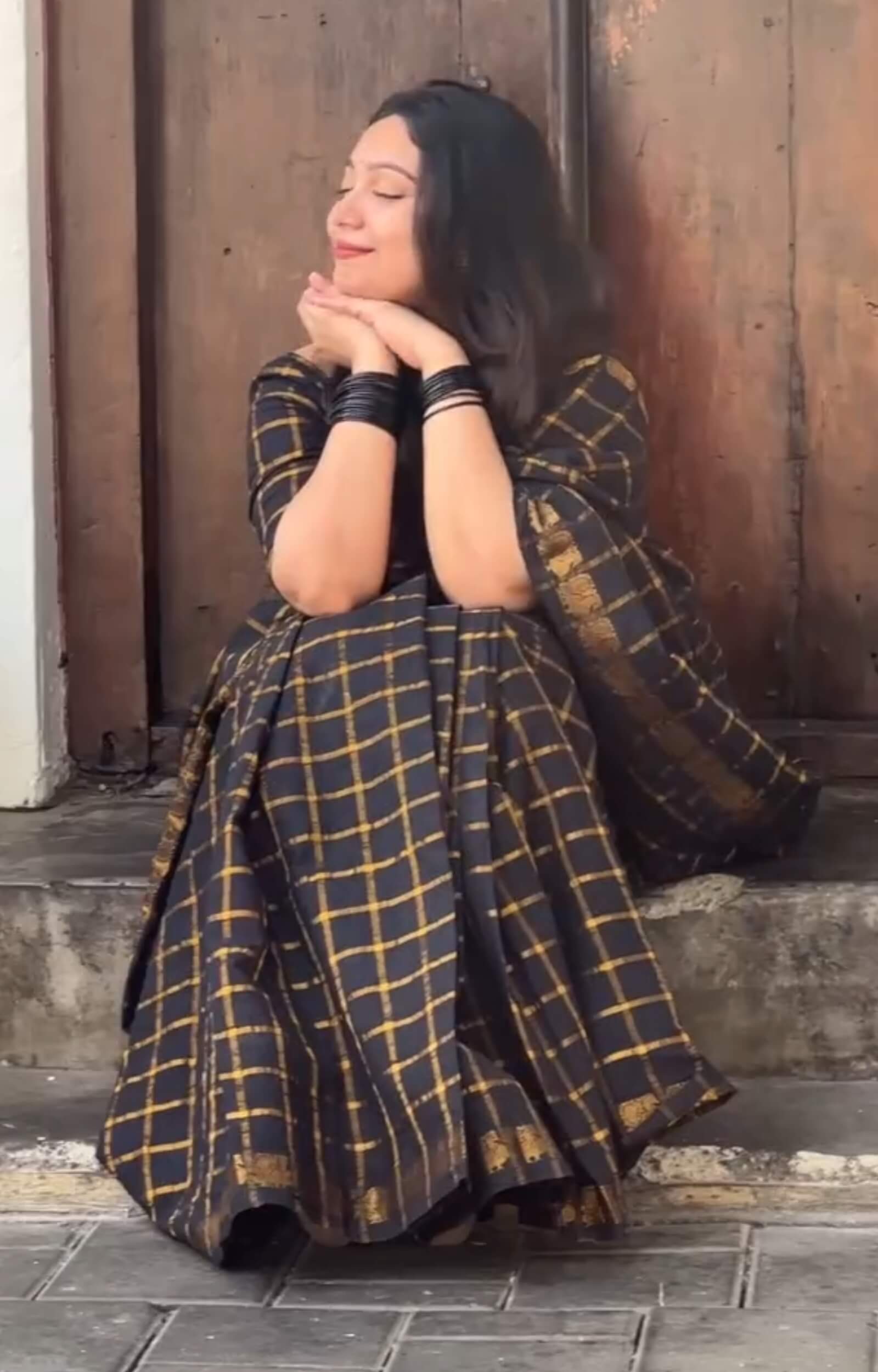 Precious Black Cotton Silk Saree With Denouement Blouse Piece