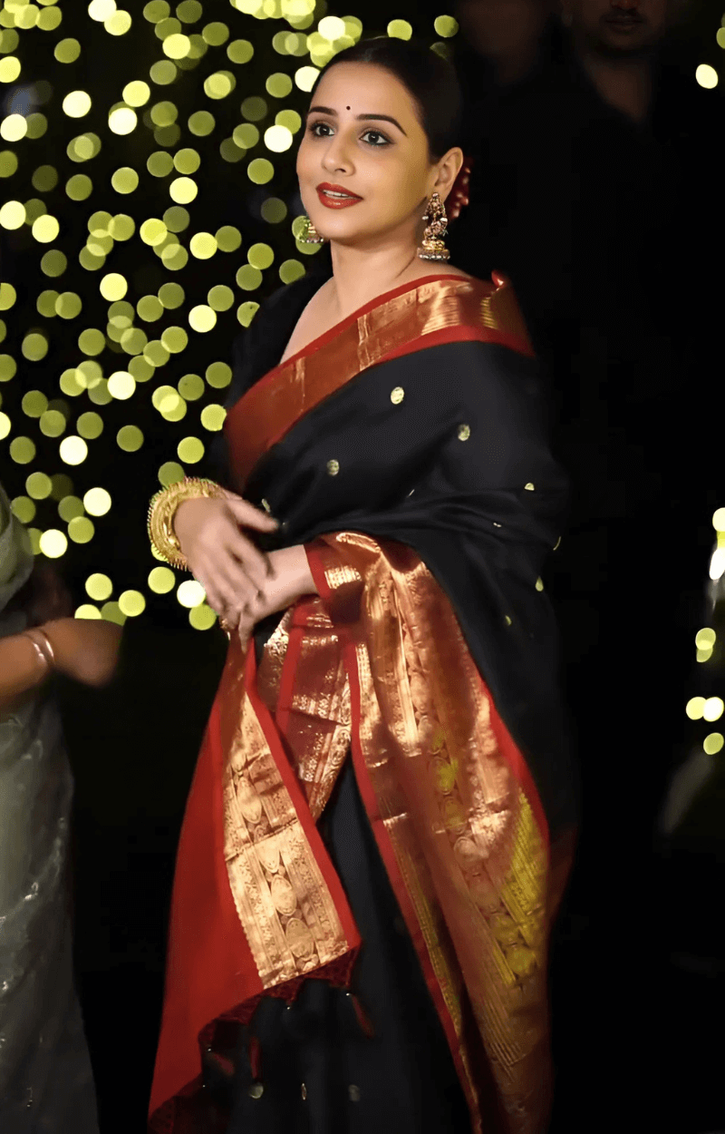 Snazzy Black Soft Banarasi Silk Saree With Rhapsody Blouse Piece